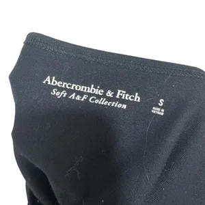 Abercrombie & Fitch Soft AF Long Sleeve Corset‎ Top Black Square Neck Small thumbnail 8