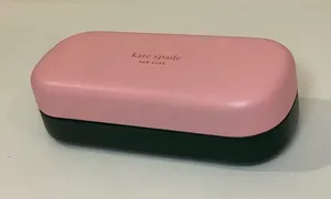 Kate Spade‎ Women’s Green and Pink Sunglasses Eyeglasses Case thumbnail 1