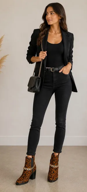Women’s Black Suede Pointed thumbnail 1