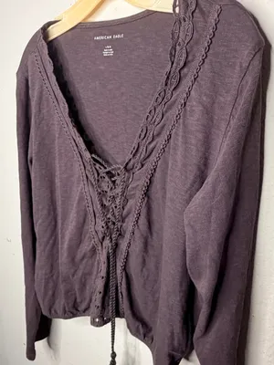 American Eagle Lace Up Top thumbnail 3