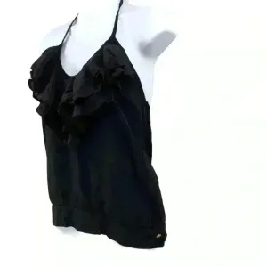 Karina Grimaldi Antonella Black Silk Halter‎ Top thumbnail 5