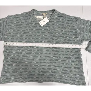 Madewell Crewneck Long-Sleeve Knit Sweater Tee Blue Horizon Stripe Size L Beachy thumbnail 6