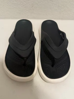 CROCS Citilane Dual Comfort Flip Flops Sandals Black White Size 9 Women / 7 Men thumbnail 2