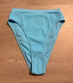 L*Space Blue High Rise Bitsy Cut Bikini Bottoms Sz Small NWOT thumbnail 1