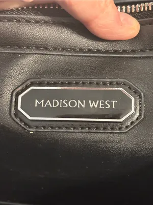 Madison west black shoulder bag faux vegan leather city contemporary thumbnail 7