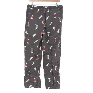 Aerie Pajama Pants Womens Medium Charcoal Gray Cotton Graphic Print Sleepwear thumbnail 4