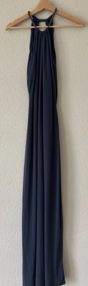 Calvin Klein Navy Halter Maxi Dress thumbnail 1