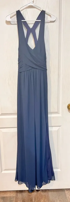 final price Bill Levkoff Navy Formal Gown thumbnail 1
