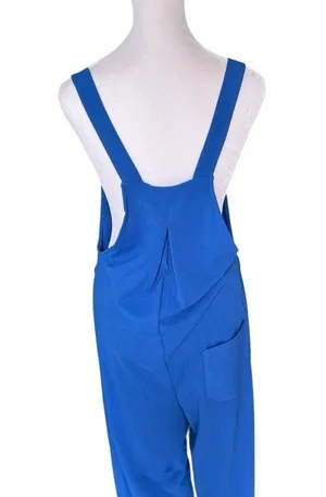 - NWT Adjustable Strap Button Plicated Waffle Overalls Sz M thumbnail 7