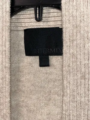 Intermix Women's minimalist preppy sweater, size medium, Cozy Cashmere Wool thumbnail 3