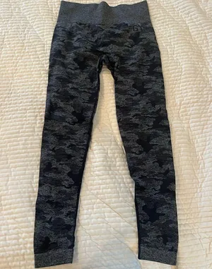 Gymshark Black and Gray Camo Leggings thumbnail 1