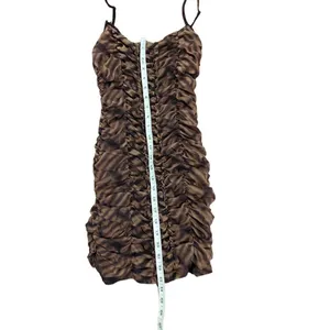 Urban Outfitters Megan Mesh Bodycon Mini‎ Dress leopard print sz L y2k thumbnail 7