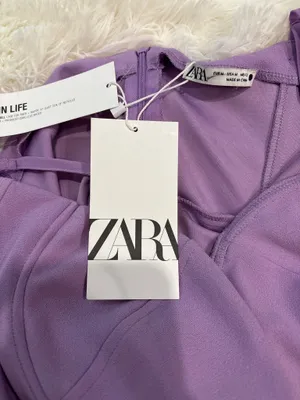 Purple ZARA Dress Midi thumbnail 4