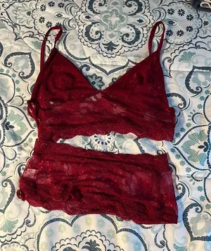 Amazon Crop Top Red Going Out Top  thumbnail 1