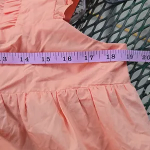 En Saison Peach Ruffle Midi Dress Orange Size L thumbnail 8