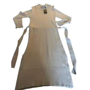 NWT Rails Wool Blend Mila Tie Waist Turtleneck MIdi Sweater Dress Taupe S thumbnail 3