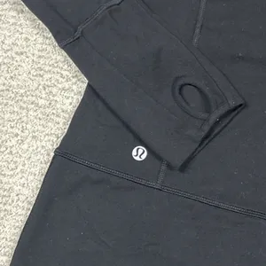 Lululemon Black Jacket Womens 6 Full Zip Hooded High Neck Running Top Pockets thumbnail 9