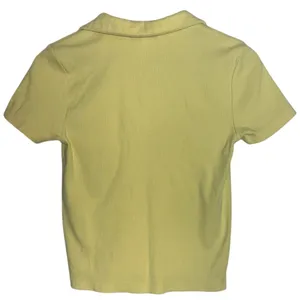 Vans Women's XS Cassie Polo Pale Yellow Casual V-neck Ribbed Skater Casual‎ thumbnail 4