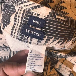 American Eagle Outfitters Midi Shorts Stretch Patterned‎ Casual Size 8 thumbnail 3