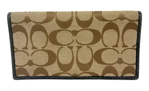Coach Vintage Signature C‎ Brown Checkbook Holder Leather Lined thumbnail 1