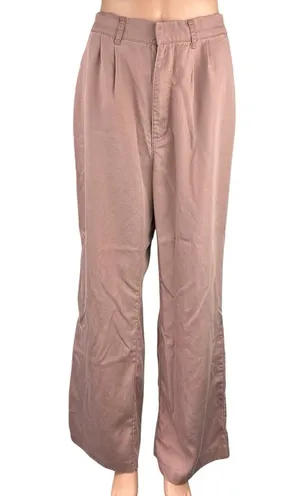Abercrombie & Fitch Tan High Rise Front Pleated Wide Leg Career Dress Pants Sz M thumbnail 1
