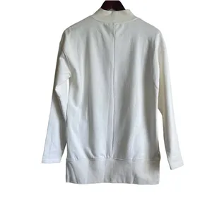 Noisy May Cream Textured Mock Neck Sweatshirt‎ XS Side Zip Minimalist Scandi Top thumbnail 2