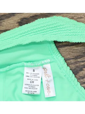 Salt + Cove Scoop Back Juniors Swim One Piece Swimsuit Mint Tea Green S thumbnail 3
