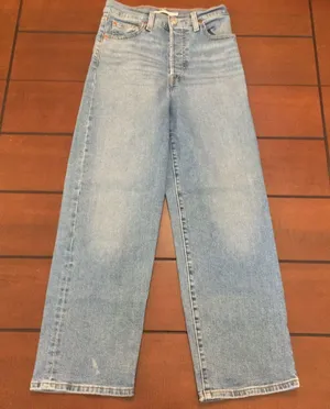 Levi’s ribcage straight ankle light wash 26 button fly thumbnail 1