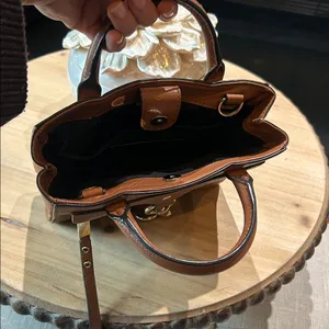 Rebecca Minkoff Dog Clip Tote Mini Satchel in Camel Brown thumbnail 6