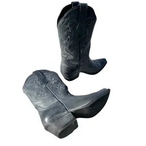 Sterling River 6.5 Gray Leather Cowgirl Western Boots Embroidered Mexico SRC 516 thumbnail 4