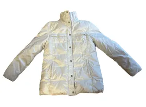 Michael Kors White Down Filled Puffer Jacket Women Size Medium Warm Classic Coat thumbnail 1