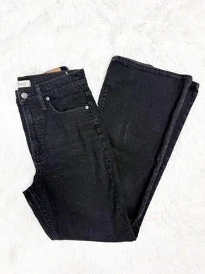 Madewell The Perfect Vintage Flare Jeans Size 28 Black Denim NF379 thumbnail 9