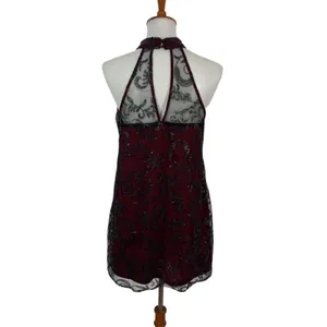 Altard State Maroon Lace Sleeveless Mini Dress Small Cottagecore Boho thumbnail 6