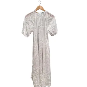 Rhode for Target NWT White Floral Tie Up Puff‎ Sleeve Cover Up Dress XS Beach thumbnail 2