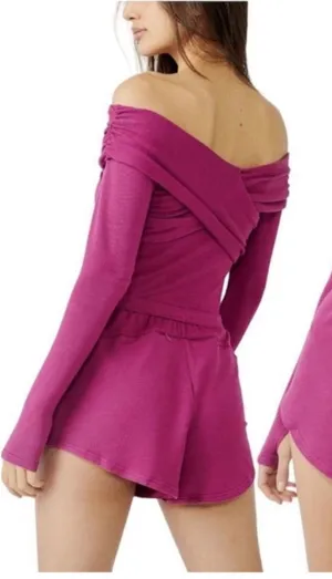 FP Movement Love Spell One Piece Balletcore Romper in Pink - Size S thumbnail 1