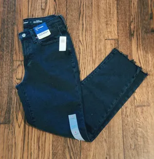 Old Navy Straight Black Jeans OG High-Rise thumbnail 1