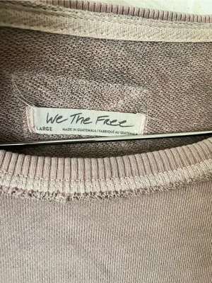 Free People We The Free Mari Muscle Sweatshirt Dress Size Medium in Dusty Plum thumbnail 4