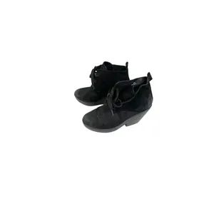 Eileen Fisher Womens Tug‎ Ankle Boots Booties Black Suede Block Lace Up 8.5 M thumbnail 4