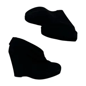 Kelsi Dagger black wilma foldover platform wedge slip on booties comfort size 9 thumbnail 3