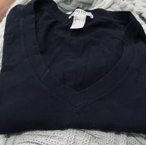 Forever 21 Black Solid V-Neck Short Sleeve Top thumbnail 11