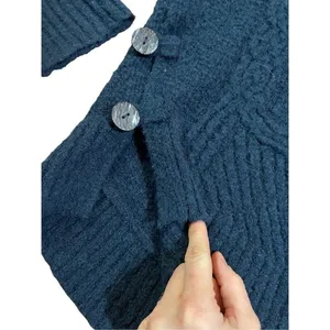 Anthropologie Angel‎ Of The North Cowl Neck teal Sweater size small thumbnail 8