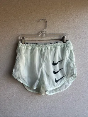 Nike Women’s Light Mint Running Shorts with Triple Swoosh thumbnail 2