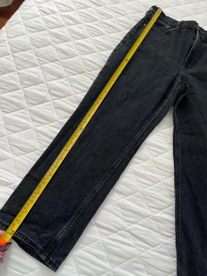 Abercrombie & Fitch Women’s Jeans Size 29 8R Black High Rise Straight Leg Denim thumbnail 5