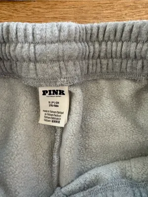 PINK - Victoria's Secret Gray Lounge Crop Top & Drawstring Shorts Set thumbnail 2