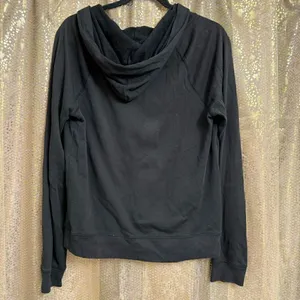 PINK Victorias Secret Black Love Pink Eighty Six Pullover Hoodie Medium thumbnail 2