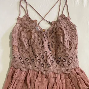 Free People Adella Cami Dusty Mauve | Size Large | NWT Feminine Crochet Top thumbnail 3