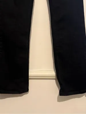 Zara Black Straight Leg Jeans with Ankle Slit thumbnail 6