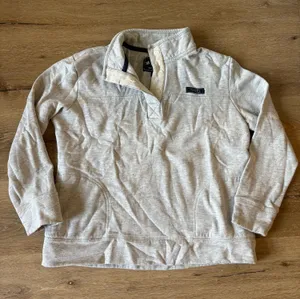 Heather Grey Quarter Snap Collar Sweatshirt Gray thumbnail 1