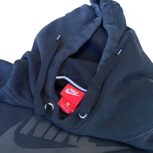 Nike Air Cropped Fleece Hoodie Black Women’s Medium Oversized Athleisure in EUC thumbnail 7