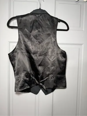 Topshop Black Shawl-Collar Tailored Vest thumbnail 3